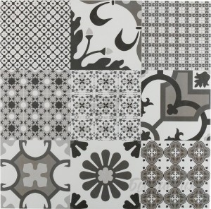 El Molino Logos Jet Schwarz 60x60 Patchwork Bodenfliesen