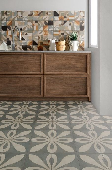 Płytki patchworkowe brąz beż Fioranese Cementine Boho Mini 20x20 bn 33313