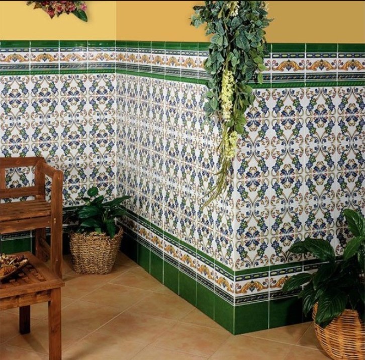 Cokoły ścienne zielone Mainzu Zócalo Nerja Moldura Verde 7x28 62993