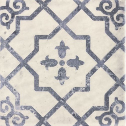 Płytki łazienkowe wrzoryste niebieske prowans Milano Decor Antiqua 20x20 49698