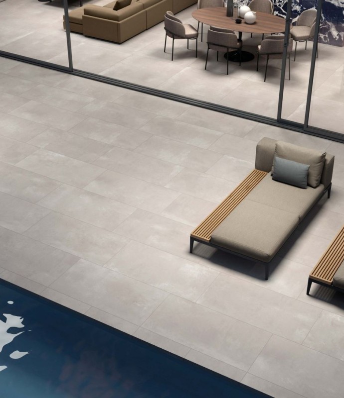 Płytka podłogowa tarasowa beton jasno szary ABK Lab325 Base Ash Ret 2705 60x120x20mm 87453
