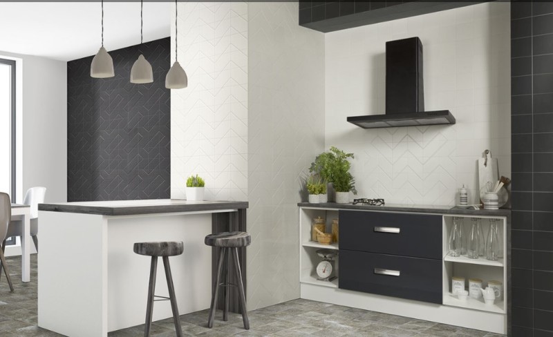 Płytki łazienkowe czarne Mainzu Zen Sen Black 15X15 50554