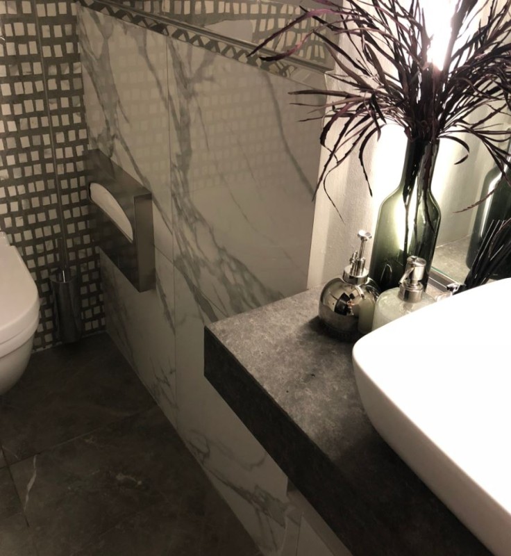 Gres imitujący marmur biało- szary Fioranese Marmorea Deco Bianco Gioia połysk 75x150 70206