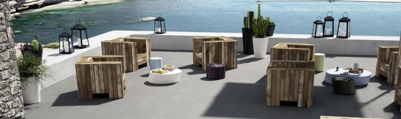 Płytki szare podłogowe beton Marazzi Block Silver MM59 90x90 48298