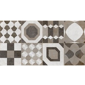 Vives Chicago Miami Sombra 30x60 Patchwork Fliesen aus Gres