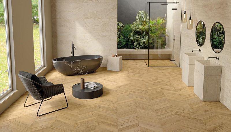 Emil Ceramica/Provenza Revival Chevron Biondo Silktech 11x54 ELGL płytki gresowe imitujące drewno 126547