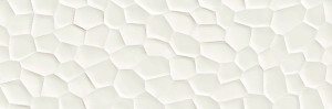 Marazzi Essenziale MNP3 3D Satinato Fliesen 40x120 Weiß Honigwabenoptik