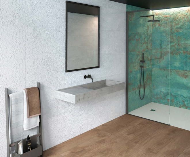 Apavisa Zinc Green Matt 45x120 płytki ścienne imitujące metal 110596