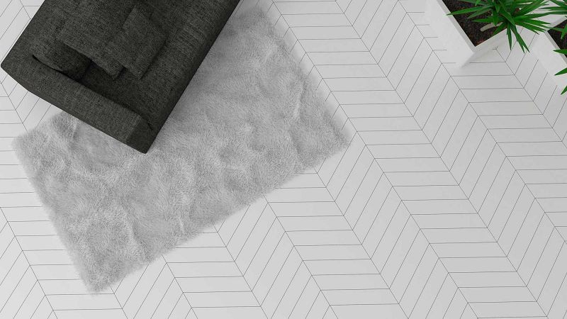 WOW Chevron Floor B Ice White Matt 9,8x52,2 płytka podłogowa 165941