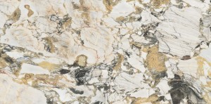 Florim Rex Etoile Symphonie Gloss 60x120: Marmor-Bodenfliesen Weiß-Gold