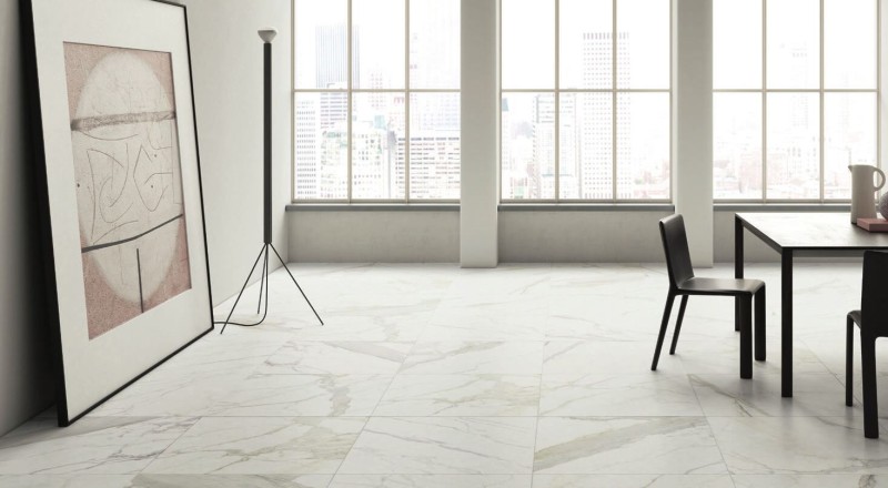 Gres imitujący marmur biało- szary Fioranese Marmorea Deco Bianco Gioia połysk 75x150 70211