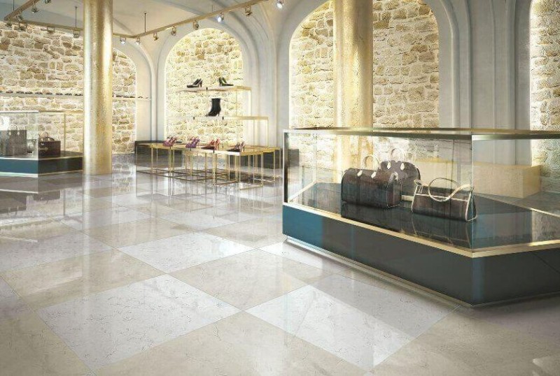 Płytki białe imitująe marmur Casalgrande Padana Marmoker Canova 60x60 38151