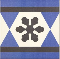 Płytki łazienkowe wrzoryste biało-granatowe Mainzu Cenefa Victorian Geo 20x20 55779
