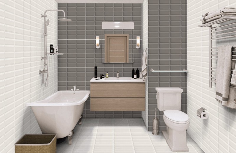 Płytki cegiełki, szare Equipe Metro Dark Grey 10X20 21094