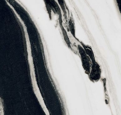 Płytki podłogowe marmur białe z czarną żyłą Florim Floor Gres B&W_Marble Wave Nigh Gloss 60x60 94047