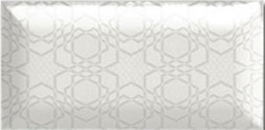 Mainzu Bumpy Luxor White 10x20: Hochglanz-Relief Fliesen Weiß