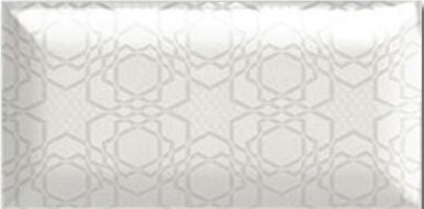 Cegielki biale wypukle satynowe ze wzorem Mainzu Bumpy Luxor White 10x20 53808