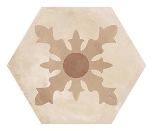 Marca Corona Terra Cardinale Esagona Version C 25x21,6 0407 hexagonale Fliesen