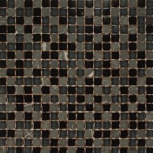 Dell Arte Mosaik Rustico Nero 30,5x30,5: Graue & schwarze Glasstein-Mosaikfliesen