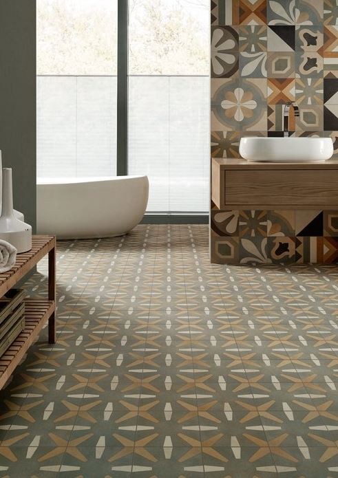 Płytki patchworkowe brąz beż Fioranese Cementine Boho Mix 20x20 bn 33307