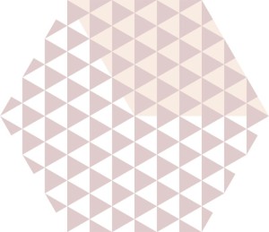 Keros Peonia Rosa 23x27 Hexagonfliesen