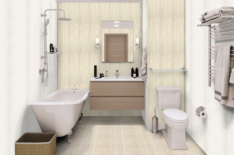 Płytki ścienne połysk imitujące marmur trawertyn Marazzi Marbleline Travertin MLAT 22x66,2 16938