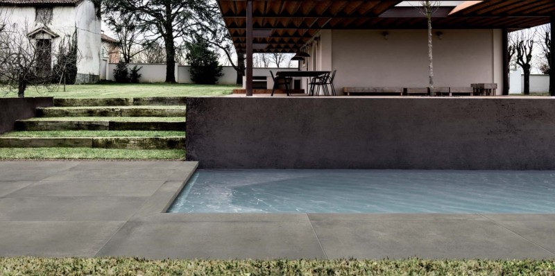 Tarasowe płytki na zewnątrz szare przetarty kamień Marazzi Cotto Toscana grigio Chiaro MMXS 50x100 ag 16120