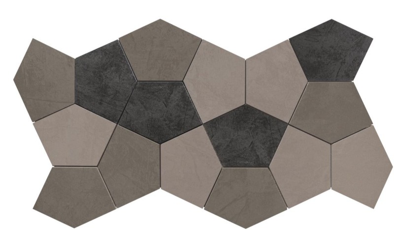 Mozaika imitująca beton architektoniczny Casalgrande Padana Resina Penta 31,6 × 63,2 40102
