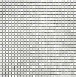 Dell Arte Silver Flash 30x30: Mosaikfliese, silber, glänzend, Metall