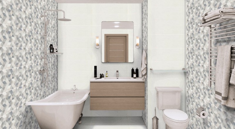 Płytki imitujące cement Marazzi Chalk Grey Origami Decor MO2S 25x76 16184