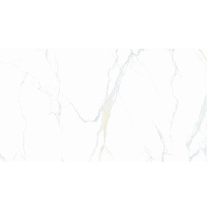 Carrara Gold poliert, 60x120 cm, rektifizierte Feinsteinzeugfliesen, Marmoroptik