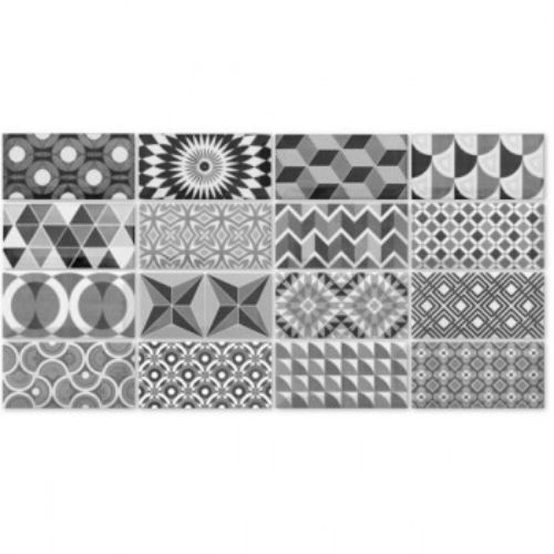 Equipe Metro Patchwork B&W 7,5x15 płytka ścienna 159015