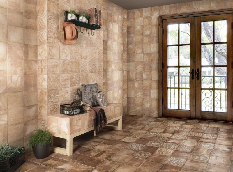 Płytki łazienkowe wrzoryste beżowe Mainzu Forli Decor Teano 20x20 55175