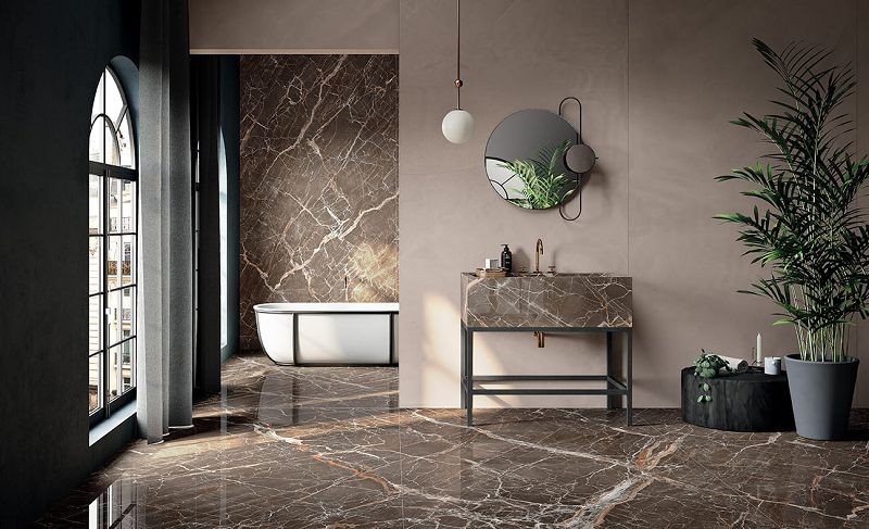Fondovalle Infinito 2.0 Ombra di Caravaggio Glossy 120x120 płytki gresowe imitujące kamień 106006