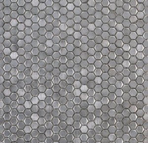 Metall-Mosaik Silber Hexagon L'antic Colonial Gravity Aluminium L244008711 31x31