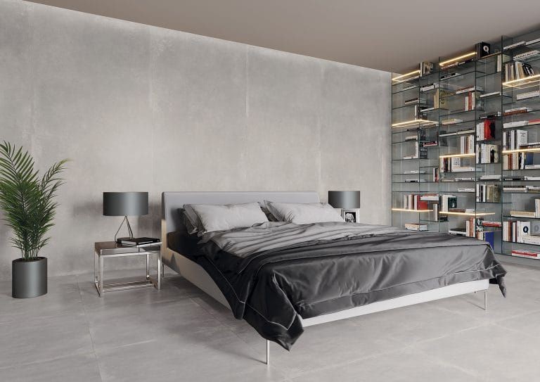 Cerrad Modern Concrete Silver Lappato 79,7x79,7 płytki gresowe imitujące beton 120679