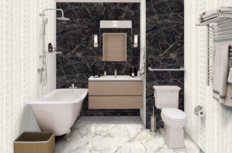 Mozaika imitujące marmur ekri Marazzi Grande Marble Look White Laurent 30x30 36932