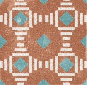 ABK Play Labyrinth Clay 20x20: Beige-Blaue Patchwork Fliesen für Wohnzimmer & Wand