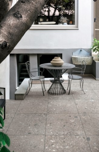 Płytki lastryko szary beż na zewątrz Marazzi Mystone Ceppo di Gre greige MQW0 75x75 16890