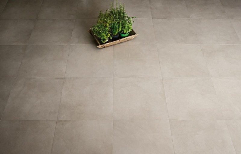 Płytki podłogowe imitujące beton Marazzi Block Greige MLLC 75x75 48445