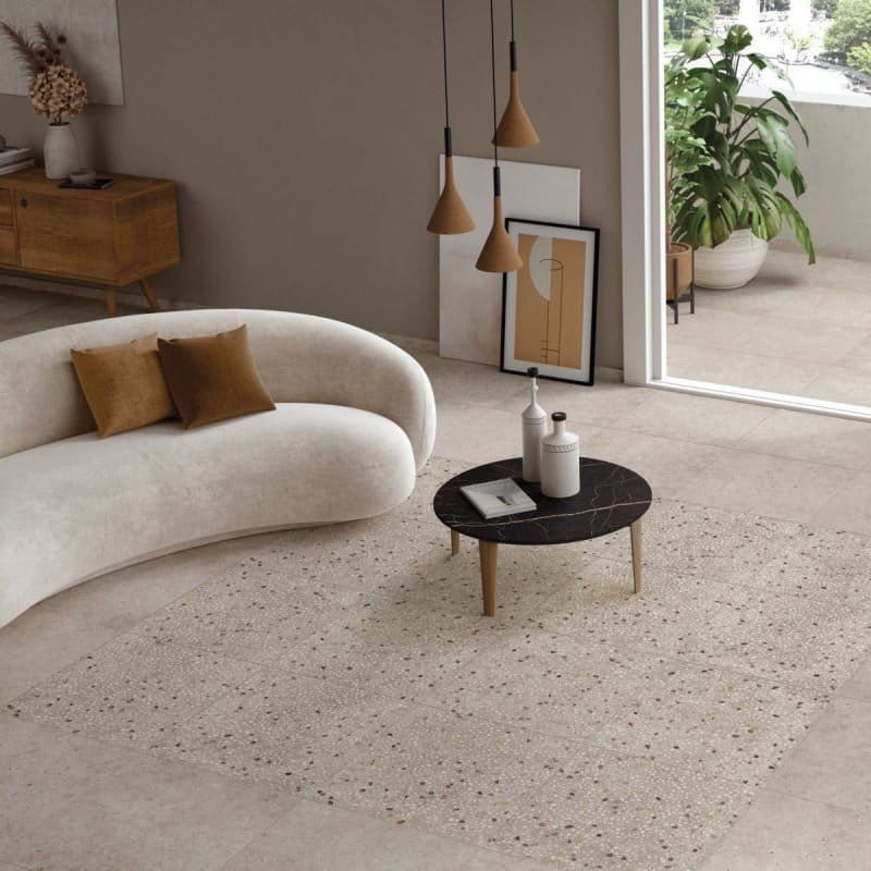 Ariana Anima Ghiaia Beige Naturale 60x120 płytki gresowe imitujące lastryko 114353