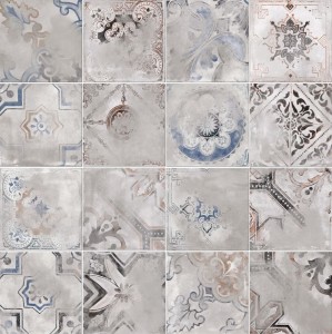 ABK Play Re-Used Mix Grey 20x20: Graue Patchworkfliese 20x20