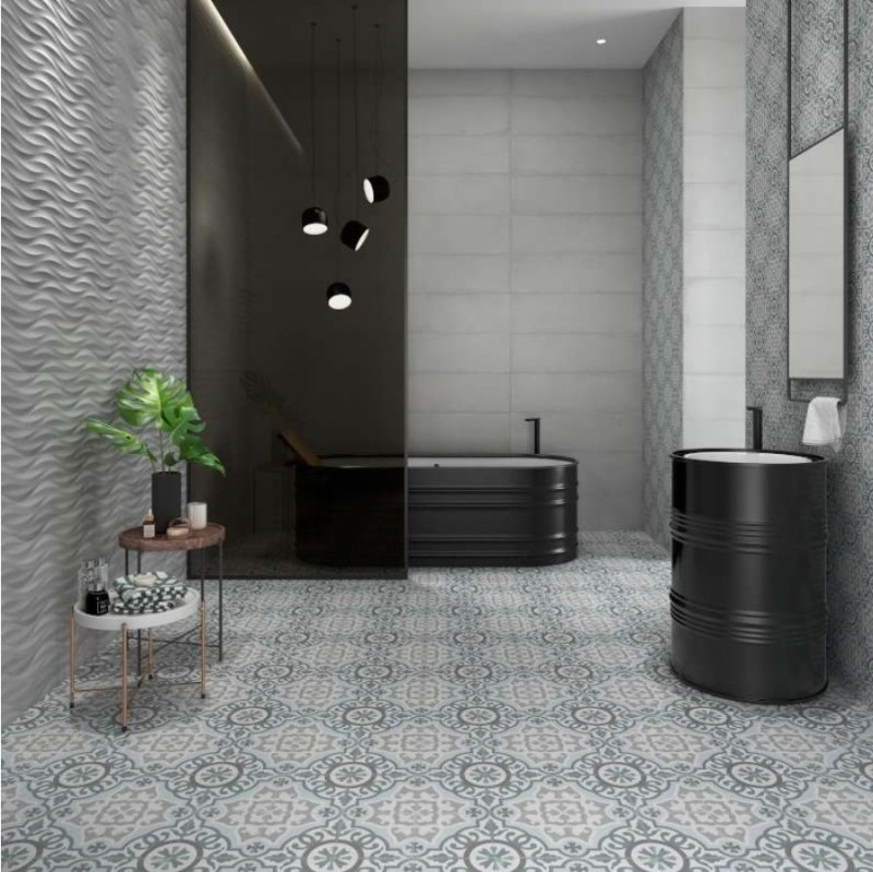 Płytki łazienkowe szare Aparici Tango Grey 29.75 × 99.55 52659