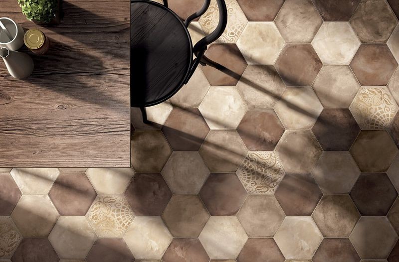 Marca Corona Terra Grigio Esagona 25x21,6 0092 płytki heksagonalne 144507