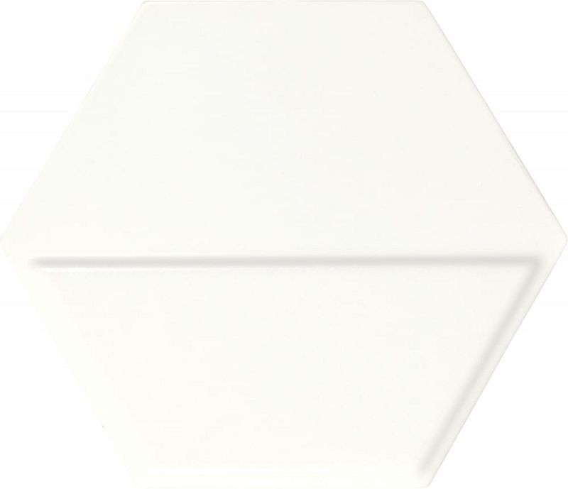 Dune Exa Medium White 23x27 187441 płytki ścienne białe hexagonalne 3D 125153