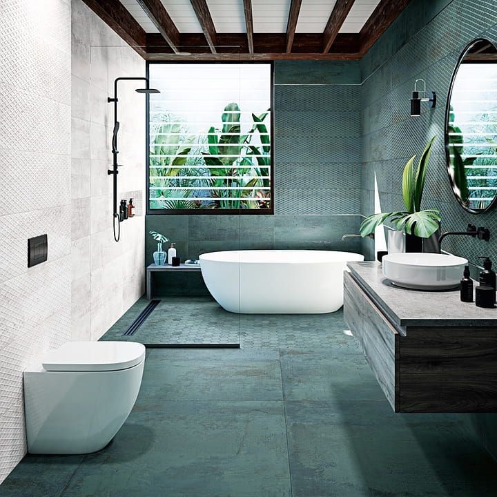 Aparici Metallic Green Natural 99,55x99,55 płytka gresowa metalizowana 109623