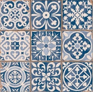 Peronda FS Faenza Granatblau Fliesen mit Muster - A 33x33
