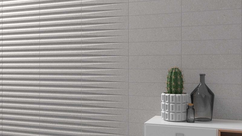 WOW Stripes Greige Stone 7,5x30 płytki 3D ścienne 158057