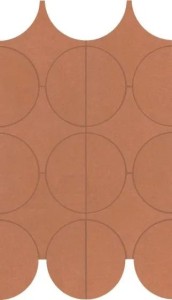 Marazzi Cementum Cotto Mosaik Cerchi 23,8x41,4 - Betonoptik Fliesen M9Y6