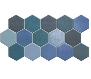 Realonda Hex Aquamarin 26,5x51 Feinsteinzeugplatte